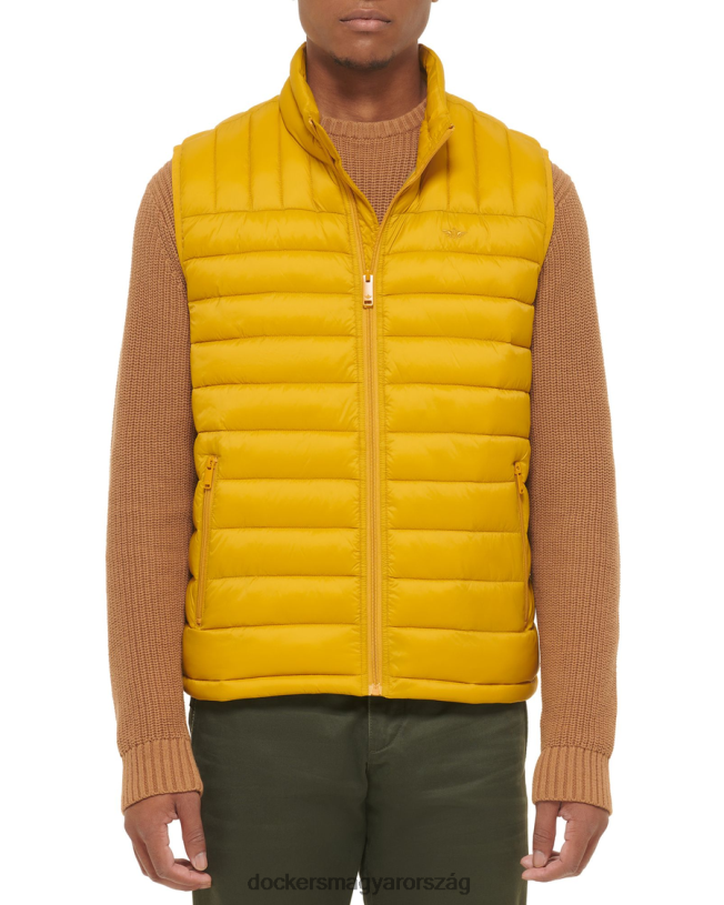 Dockers férfiak könnyű nylon csomagolható mellény P840P388 ruházat talmi - sárga