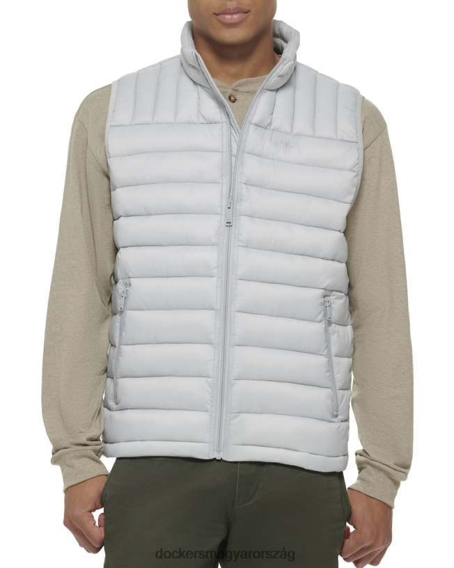 Dockers férfiak könnyű nylon csomagolható mellény P840P389 ruházat fólia - szürke