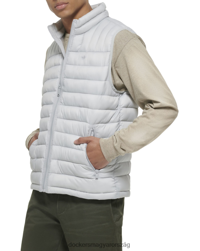 Dockers férfiak könnyű nylon csomagolható mellény P840P389 ruházat fólia - szürke