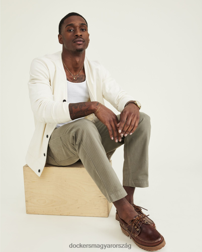 Dockers férfiak california asztalos nadrág, egyenes szabású P840P744 ruházat sötétzöld