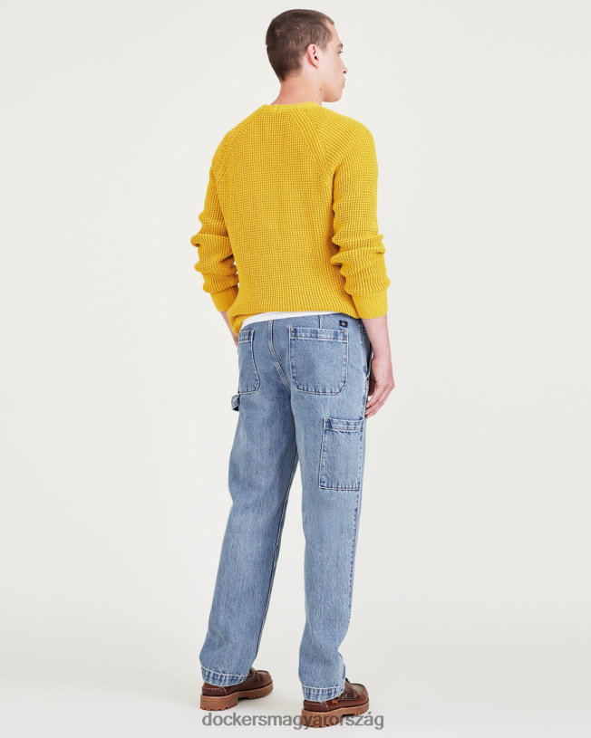 Dockers férfiak california asztalos nadrág, egyenes szabású P840P748 ruházat közepes indigó kőmosó - kék