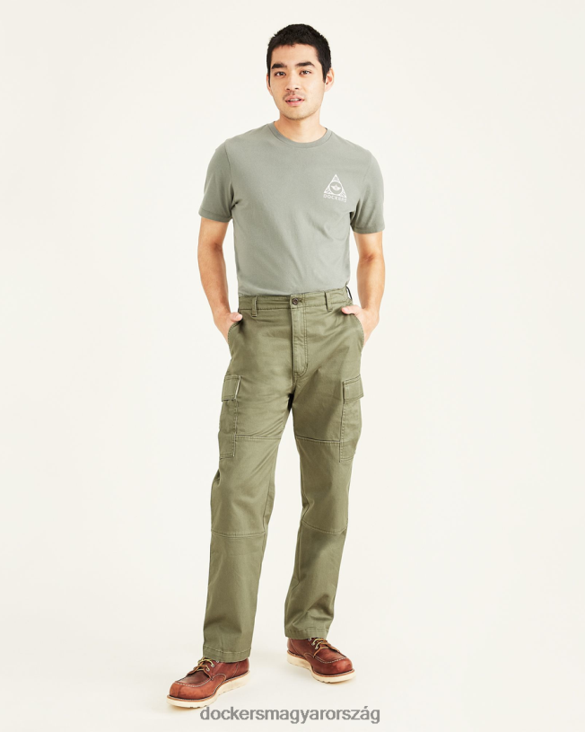 Dockers férfiak cargo nadrág, laza szabású P840P756 ruházat camo - zöld