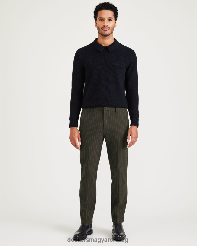 Dockers férfiak city ​​tech nadrág, egyenes szabású P840P781 ruházat rockerek erdei éjszaka - zöld