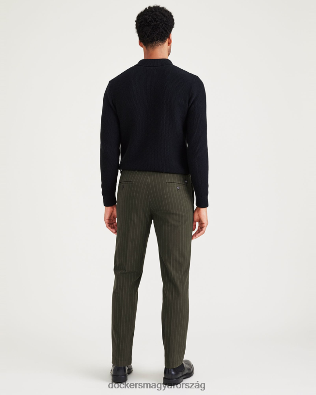 Dockers férfiak city ​​tech nadrág, egyenes szabású P840P781 ruházat rockerek erdei éjszaka - zöld