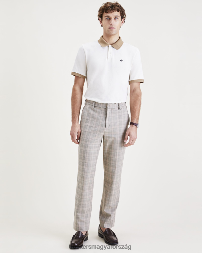 Dockers férfiak city ​​tech nadrág, egyenes szabású P840P784 ruházat szaharai khaki