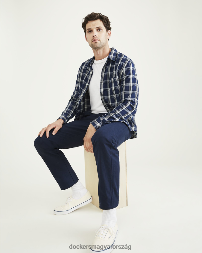 Dockers férfiak eredeti chinos, egyenes szabású P840P351 ruházat sötétkék blézer - kék