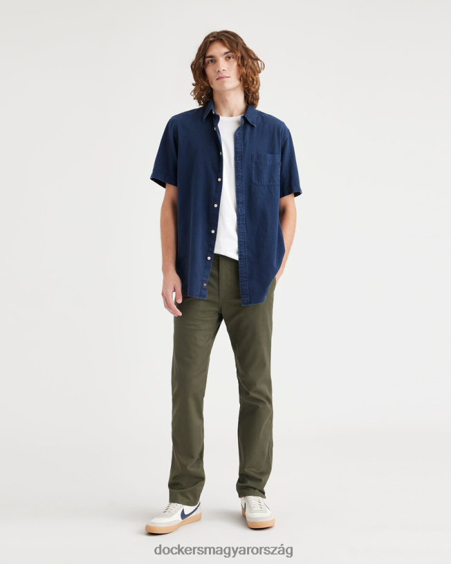 Dockers férfiak eredeti chinos, vékony szabású P840P276 ruházat keki zöld