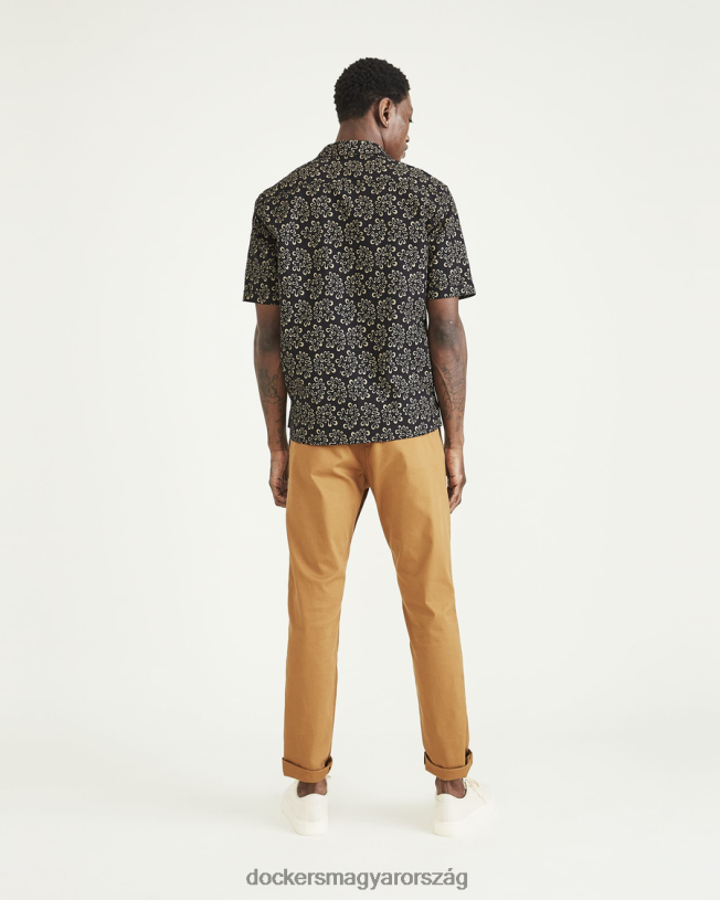 Dockers férfiak eredeti chinos, vékony szabású P840P739 ruházat sötét gyömbér - barna