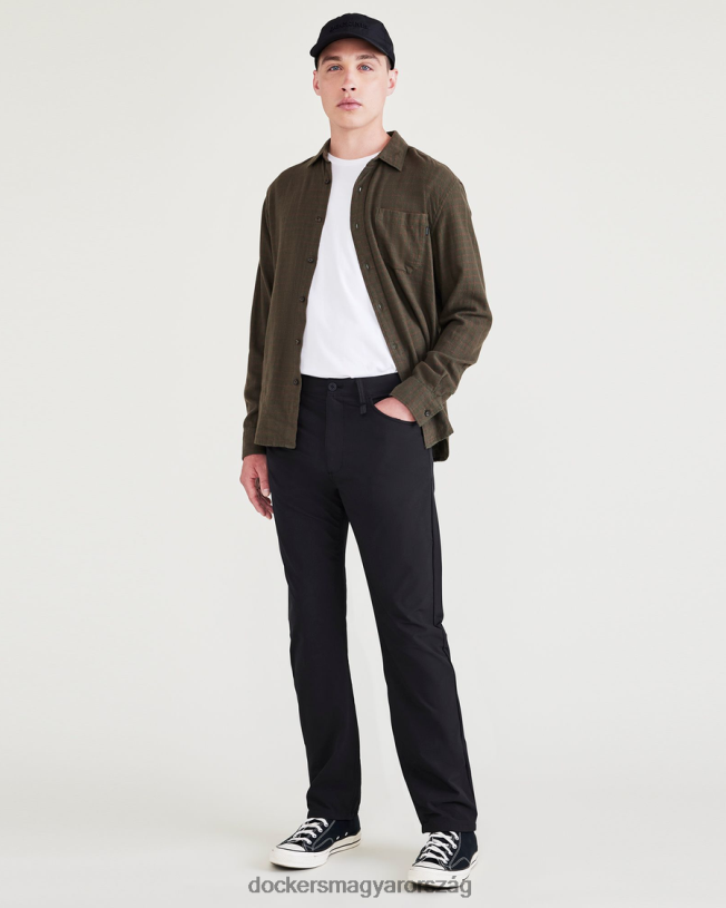 Dockers férfiak farmer szabású, egyenes szabású P840P269 ruházat gyönyörű fekete