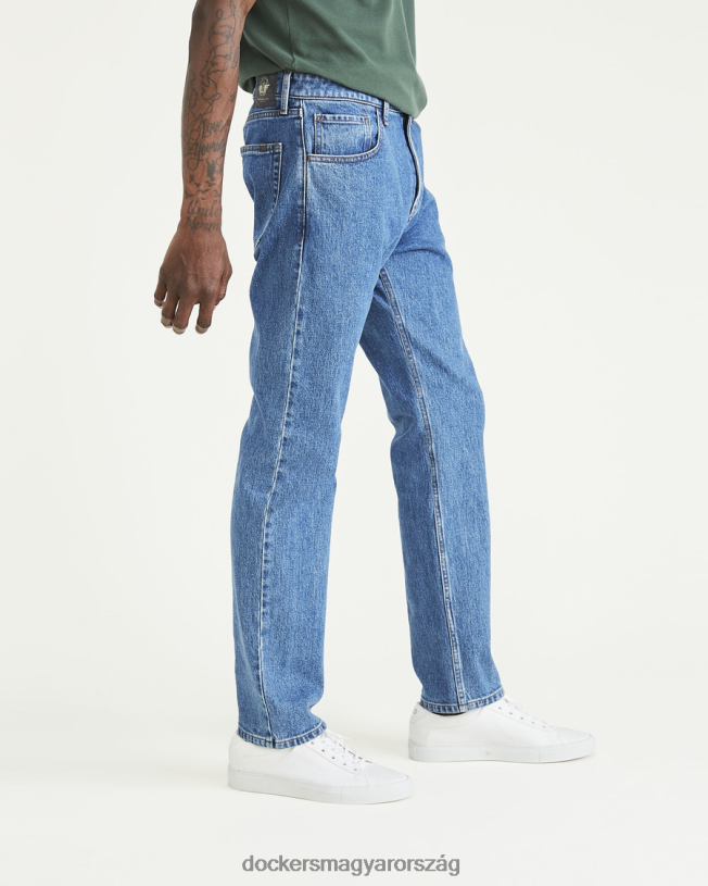 Dockers férfiak farmer szabású nadrág, egyenes szabású P840P20 ruházat közepes indigó kőmosó - kék