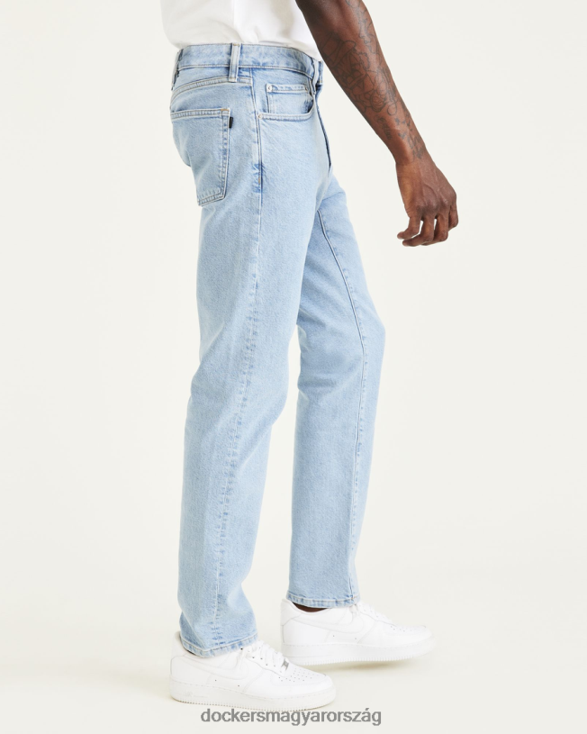 Dockers férfiak farmer szabású nadrág, vékony szabású P840P742 ruházat világos indigó kőmosó - kék