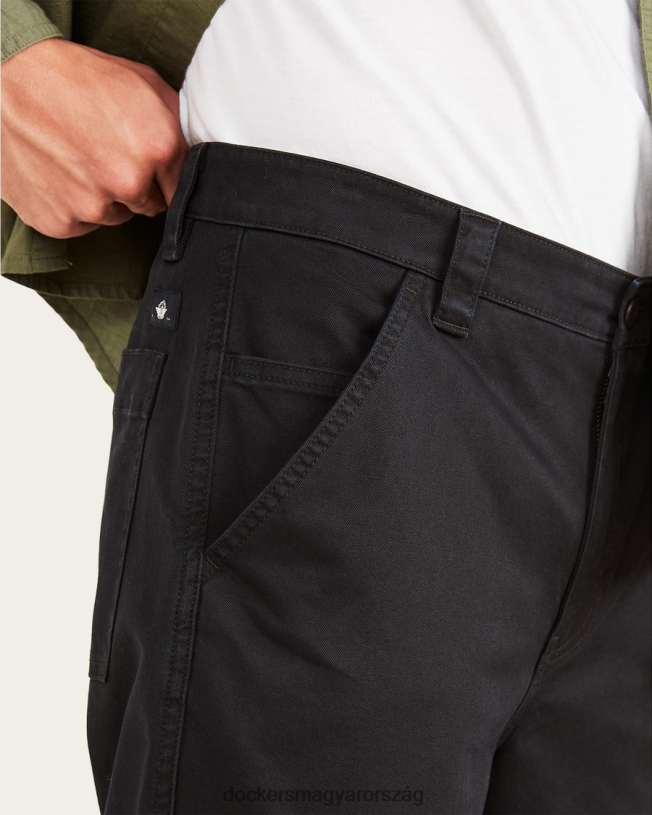 Dockers férfiak használati nadrág, egyenes szabású P840P720 ruházat gyönyörű fekete