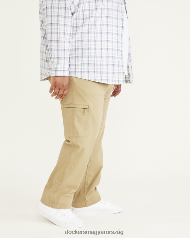 Dockers férfiak járható rakományok, egyenes illeszkedés (nagy és magas) P840P474 ruházat új brit khaki