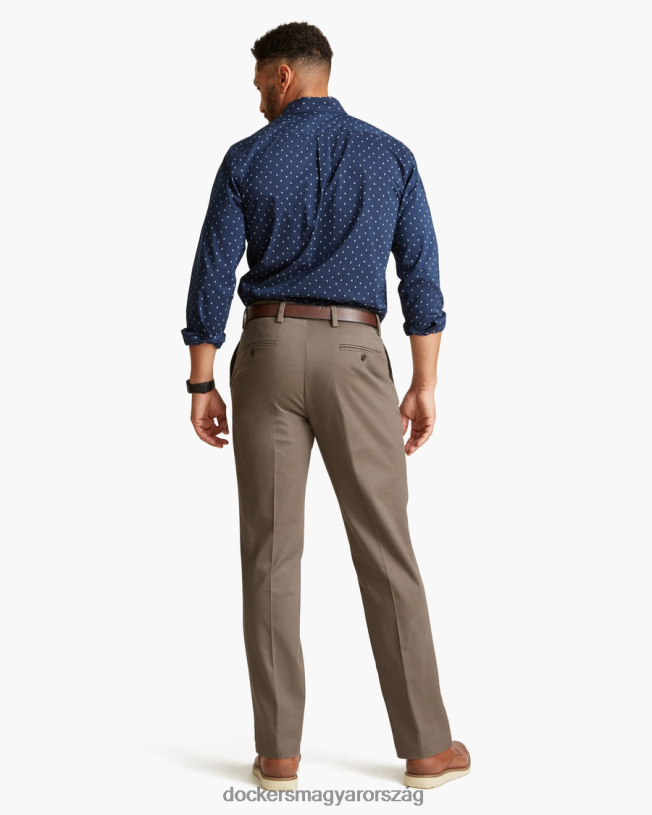 Dockers férfiak jellegzetes khaki, egyenes szabású P840P79 ruházat sötét kavics - barna