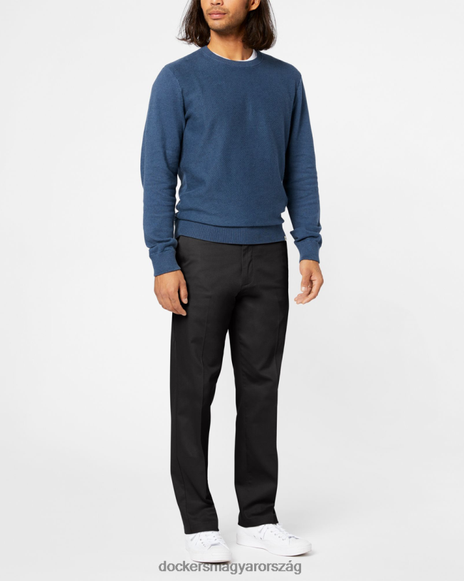 Dockers férfiak jellegzetes khaki, egyenes szabású P840P81 ruházat fekete