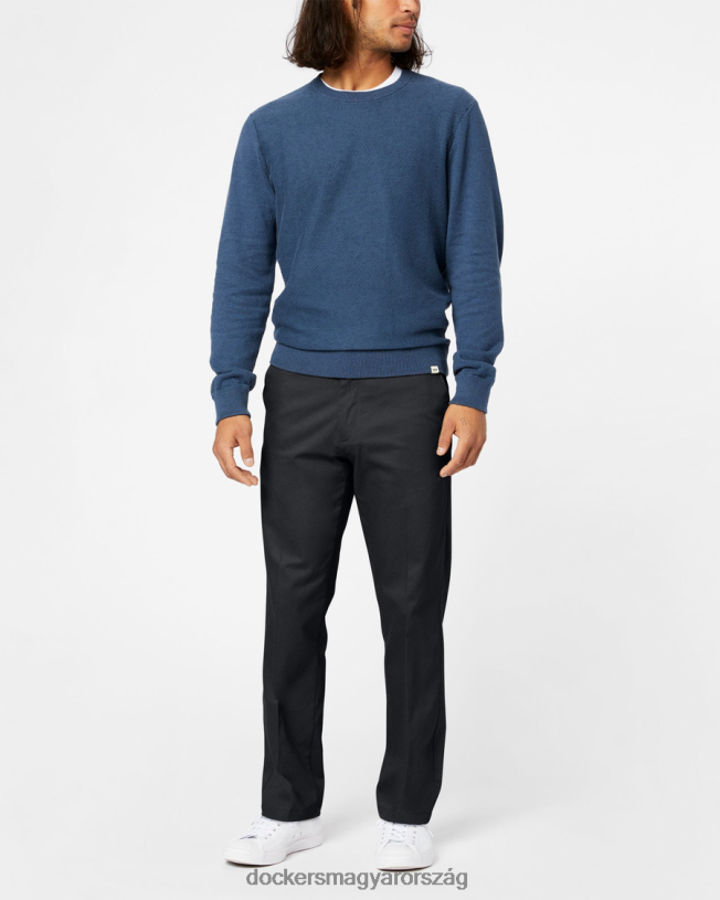 Dockers férfiak jellegzetes khaki, egyenes szabású P840P82 ruházat szén - fekete