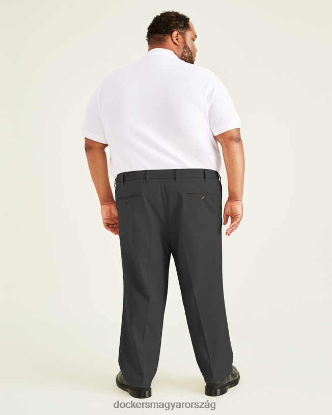 Dockers férfiak jellegzetes khaki, redőzött, klasszikus szabású (nagy és magas) P840P890 ruházat acélfej - szürke