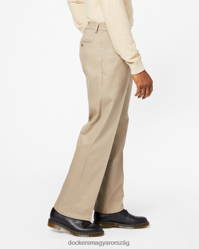 Dockers férfiak jellegzetes khakis, redőzött, laza fazon P840P109 ruházat khaki