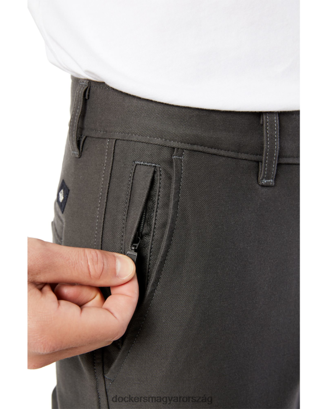 Dockers férfiak kényelmes kötött chinos, egyenes szabású P840P226 ruházat acélfej - szürke