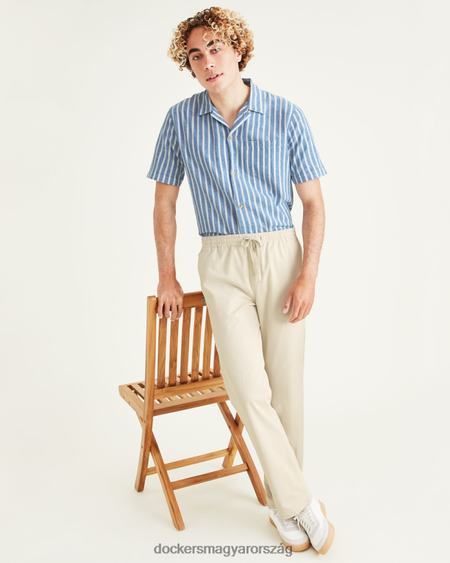 Dockers férfiak kényelmes kötött kocogónadrág, keskeny szabású P840P809 ruházat holdkóros - fehér