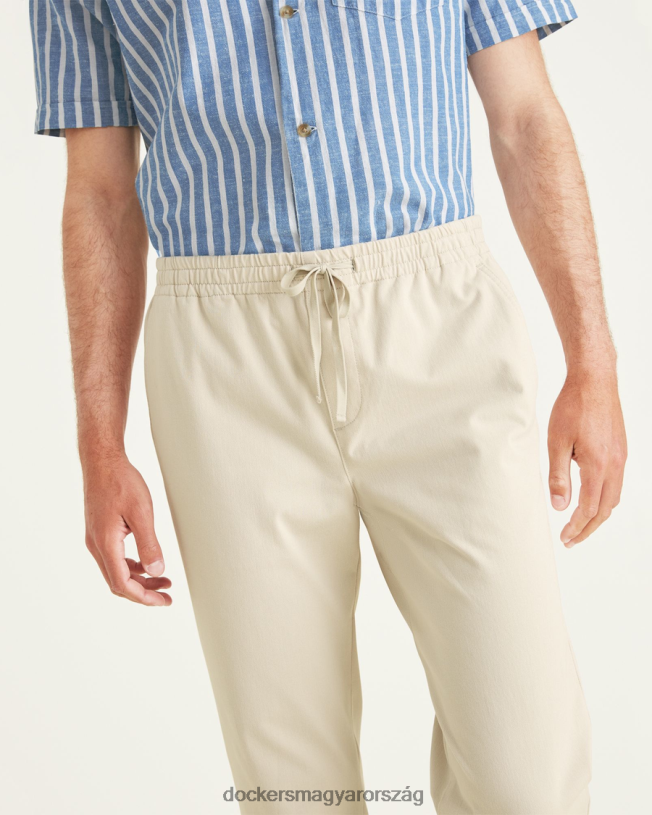 Dockers férfiak kényelmes kötött kocogónadrág, keskeny szabású P840P809 ruházat holdkóros - fehér