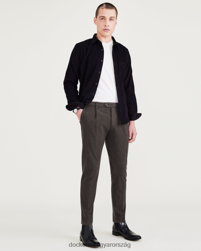 Dockers férfiak kidolgozott nadrág, vékony, keskeny szabású P840P63 ruházat fekete bab - fekete
