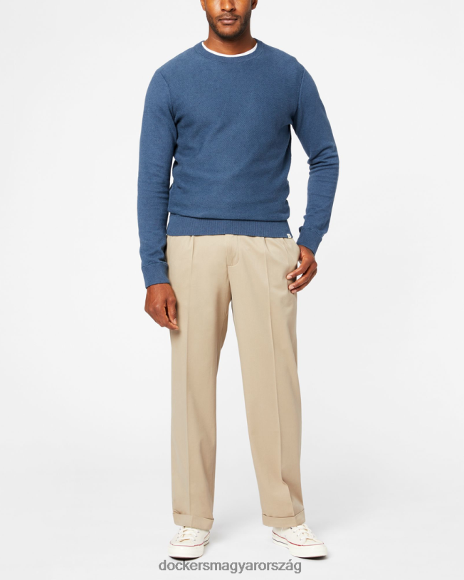 Dockers férfiak komfort khakis, redőzött, laza fazon P840P777 ruházat khaki