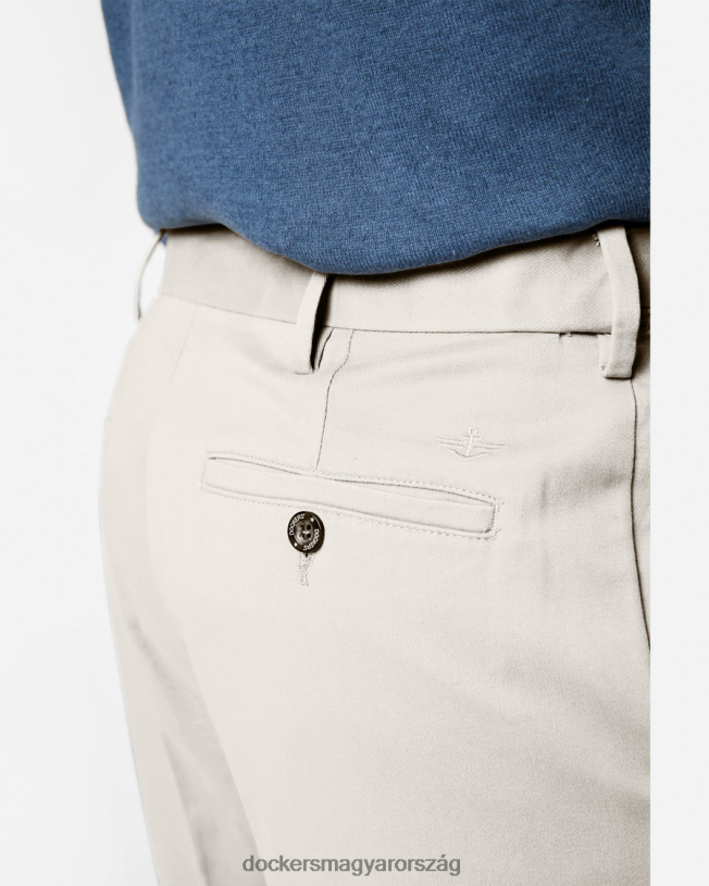 Dockers férfiak komfort khakis, redőzött, laza fazon P840P778 ruházat porcelán khaki - cser