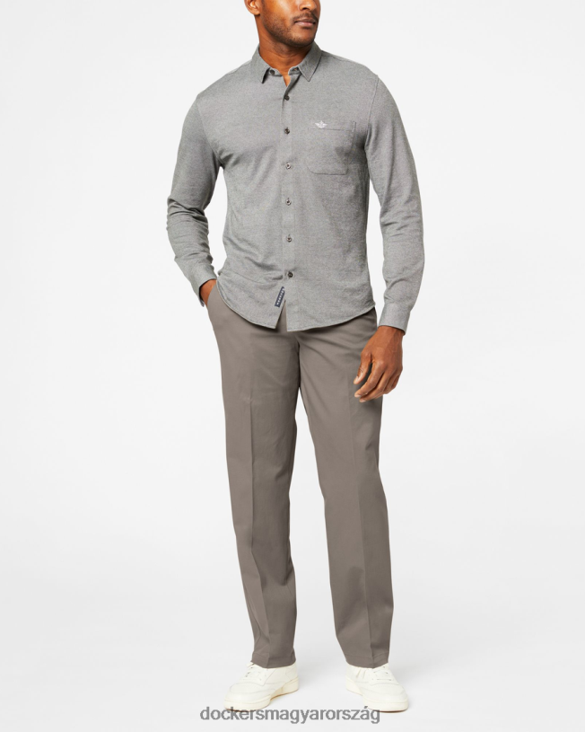Dockers férfiak munkanapi khaki, klasszikus fazon P840P55 ruházat sötét kavics - barna
