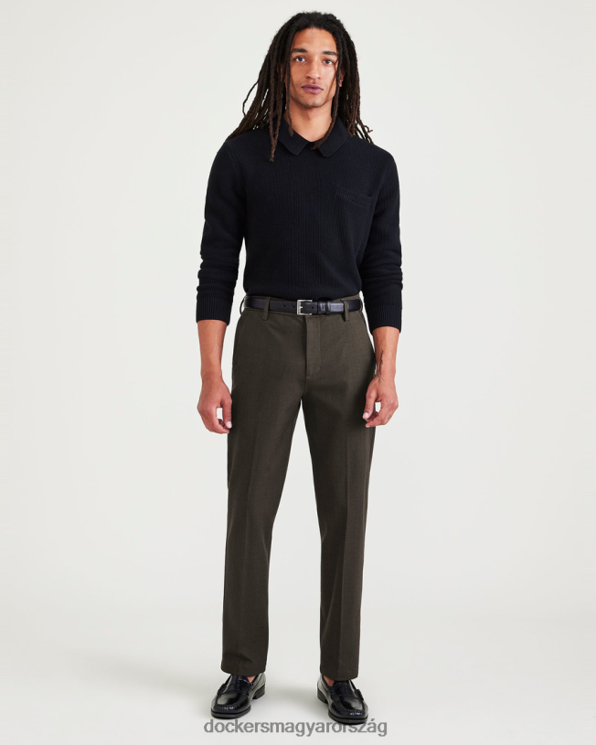 Dockers férfiak munkanapi khaki, vékony szabású P840P749 ruházat verve erdő éjszaka - zöld