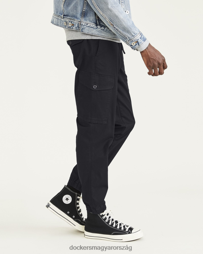 Dockers férfiak teherszállító kocogók, egyenes kúpos szabású P840P658 ruházat gyönyörű fekete