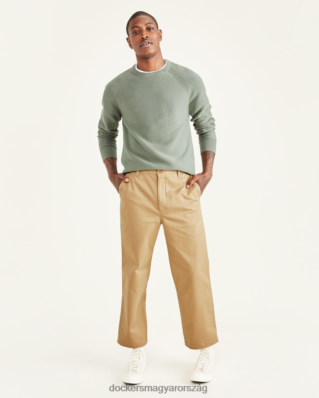 Dockers férfiak vágott khakis, egyenes szabású P840P664 ruházat betakarítás arany - cser