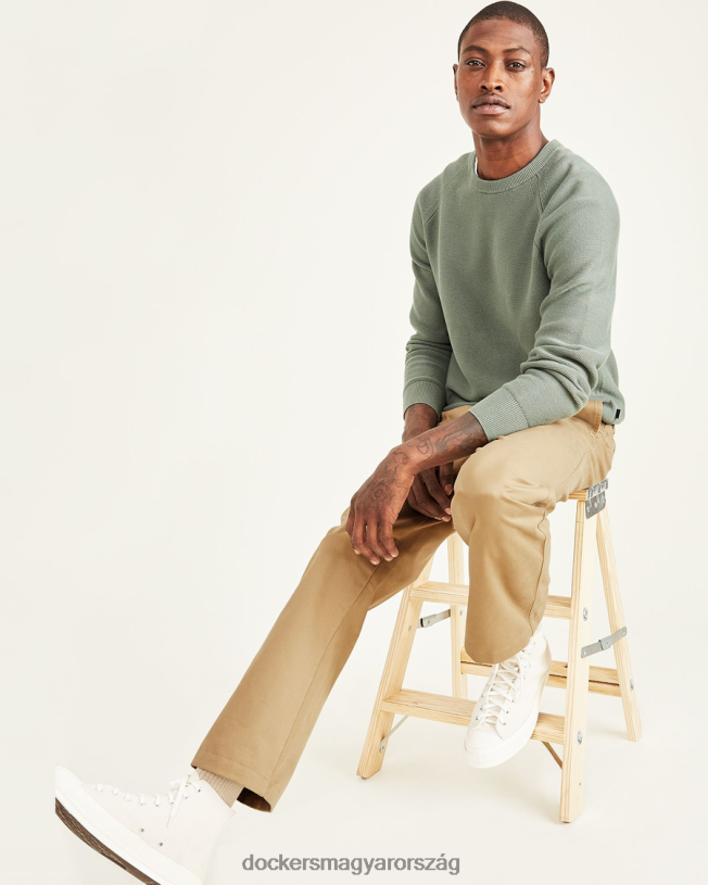 Dockers férfiak vágott khakis, egyenes szabású P840P664 ruházat betakarítás arany - cser