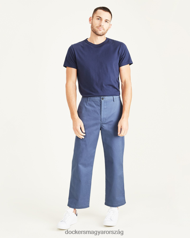 Dockers férfiak vágott khakis, egyenes szabású P840P666 ruházat vintage indigó - kék