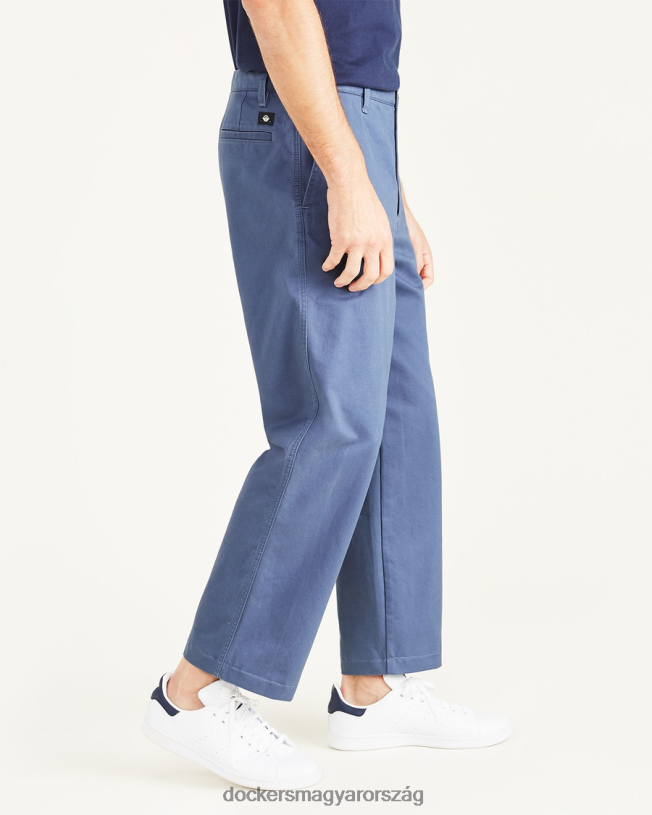 Dockers férfiak vágott khakis, egyenes szabású P840P666 ruházat vintage indigó - kék