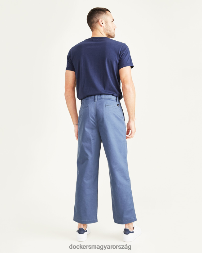 Dockers férfiak vágott khakis, egyenes szabású P840P666 ruházat vintage indigó - kék