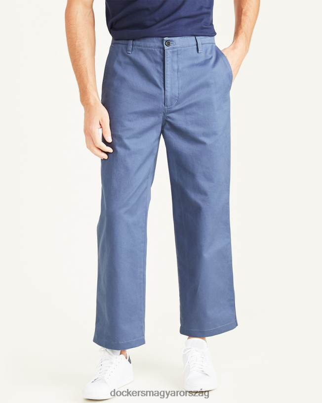 Dockers férfiak vágott khakis, egyenes szabású P840P666 ruházat vintage indigó - kék