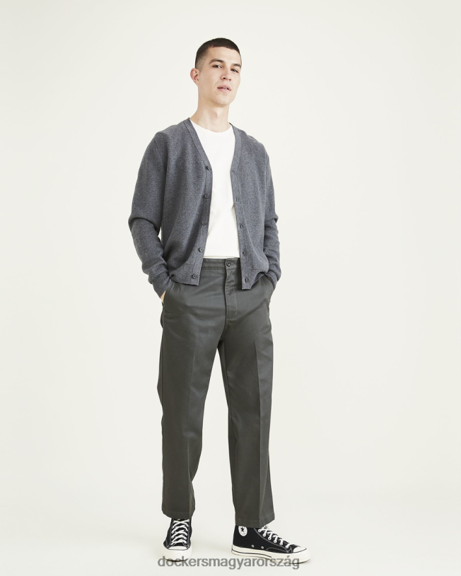 Dockers férfiak vágott khakis, laza szabású P840P663 ruházat kiméra - zöld