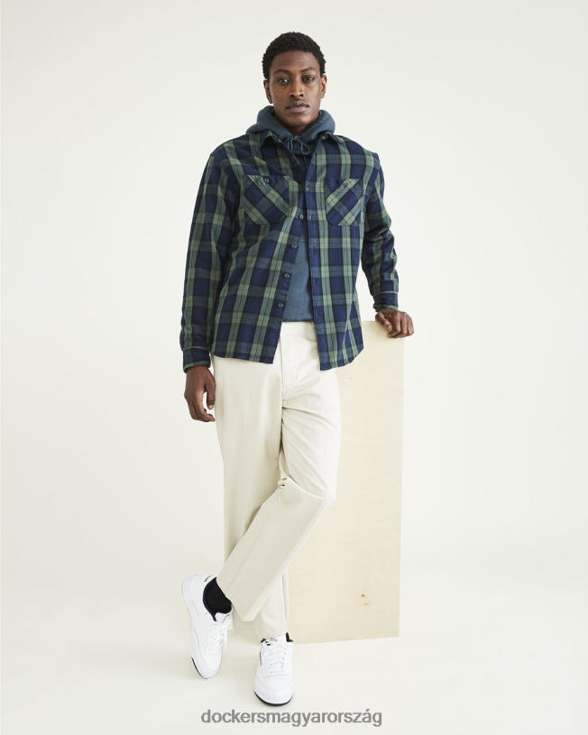 Dockers férfiak vágott khakis, laza szabású P840P665 ruházat szaharai khaki