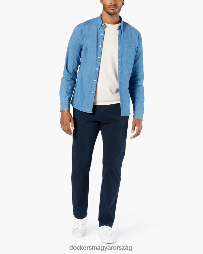Dockers férfiak végső csinos, egyenes szabású P840P7 ruházat pembroke - kék