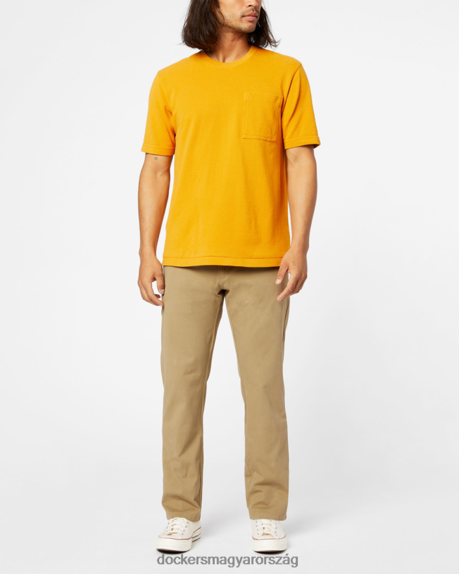 Dockers férfiak végső csinos, egyenes szabású P840P8 ruházat új brit khaki