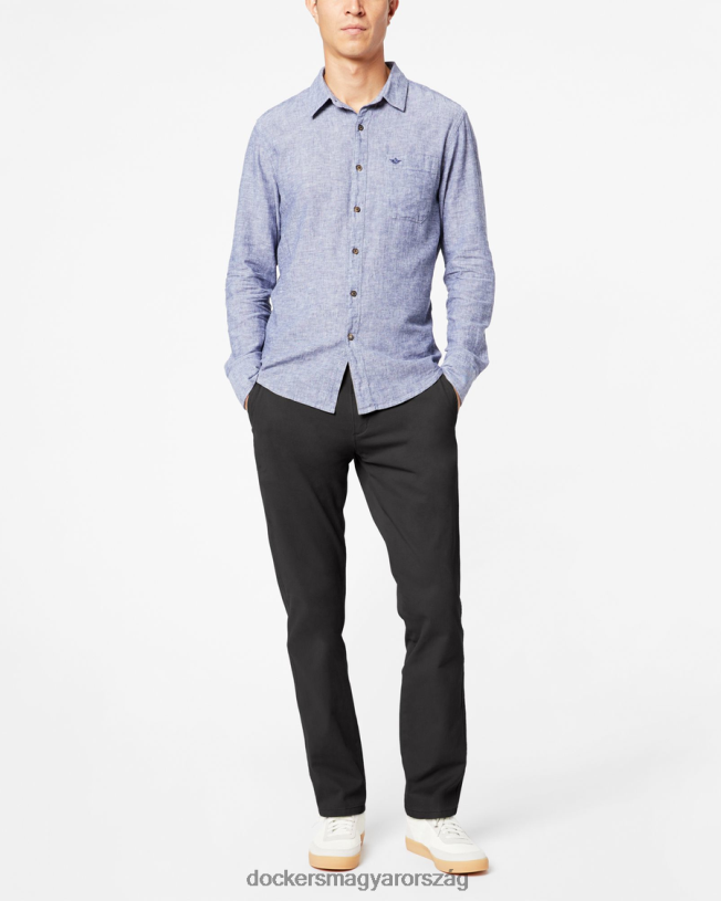 Dockers férfiak végső csinos, karcsú szabás P840P40 ruházat fekete