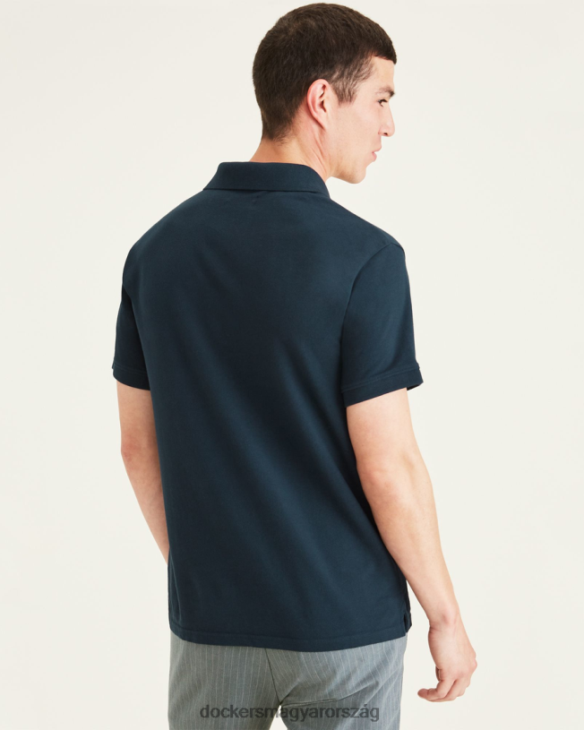 Dockers férfiak bordás gallérral póló, vékony szabású P840P31 ruházat pembroke - kék