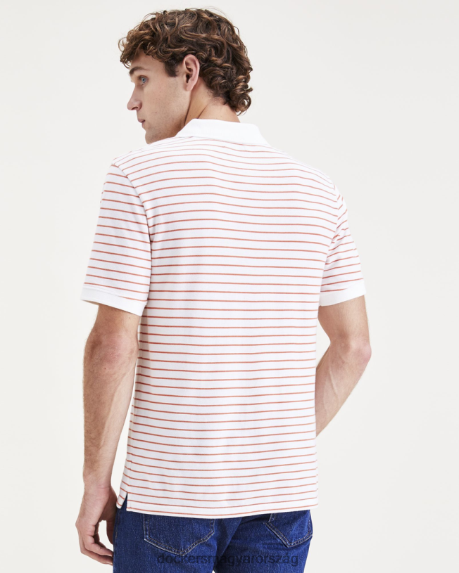 Dockers férfiak bordás gallérral póló, vékony szabású P840P549 ruházat kócsag - fehér