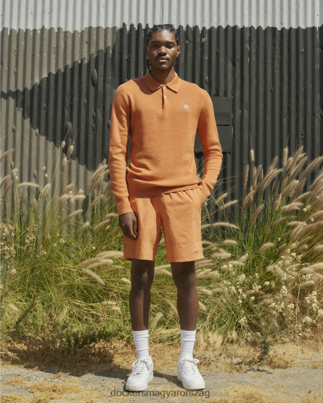 Dockers férfiak malbon pulóver póló, normál szabású P840P423 ruházat poros agyag - vörös