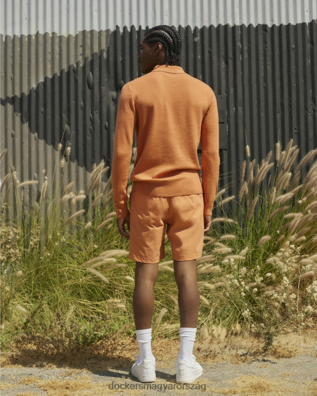 Dockers férfiak malbon pulóver póló, normál szabású P840P423 ruházat poros agyag - vörös