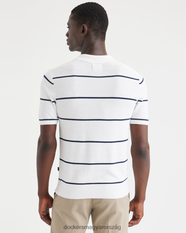 Dockers férfiak pulóver póló, normál szabású P840P119 ruházat somfa lucent fehér