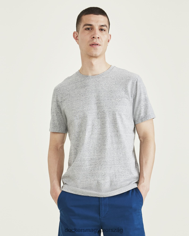 Dockers férfiak Crewneck póló, vékony szabású P840P123 ruházat füstölgő hanga - szürke