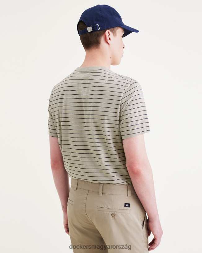 Dockers férfiak Crewneck póló, vékony szabású P840P697 ruházat erdei köd - zöld