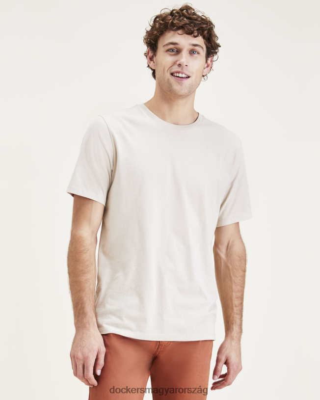 Dockers férfiak Crewneck póló, vékony szabású P840P699 ruházat szaharai khaki